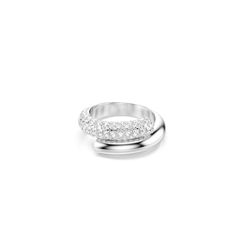 Swarovski Dextera Ring, Clear, Rhodium Finished; Size: Us 5; Eu 50