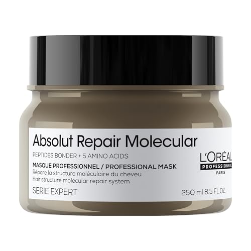 L'Oréal Professionnel Paris Absolut Repair Molecular Hair Mask - Bond Building & Repair, For All Color Treated and Damaged Hair, With Peptide Bonder & Amino Acids