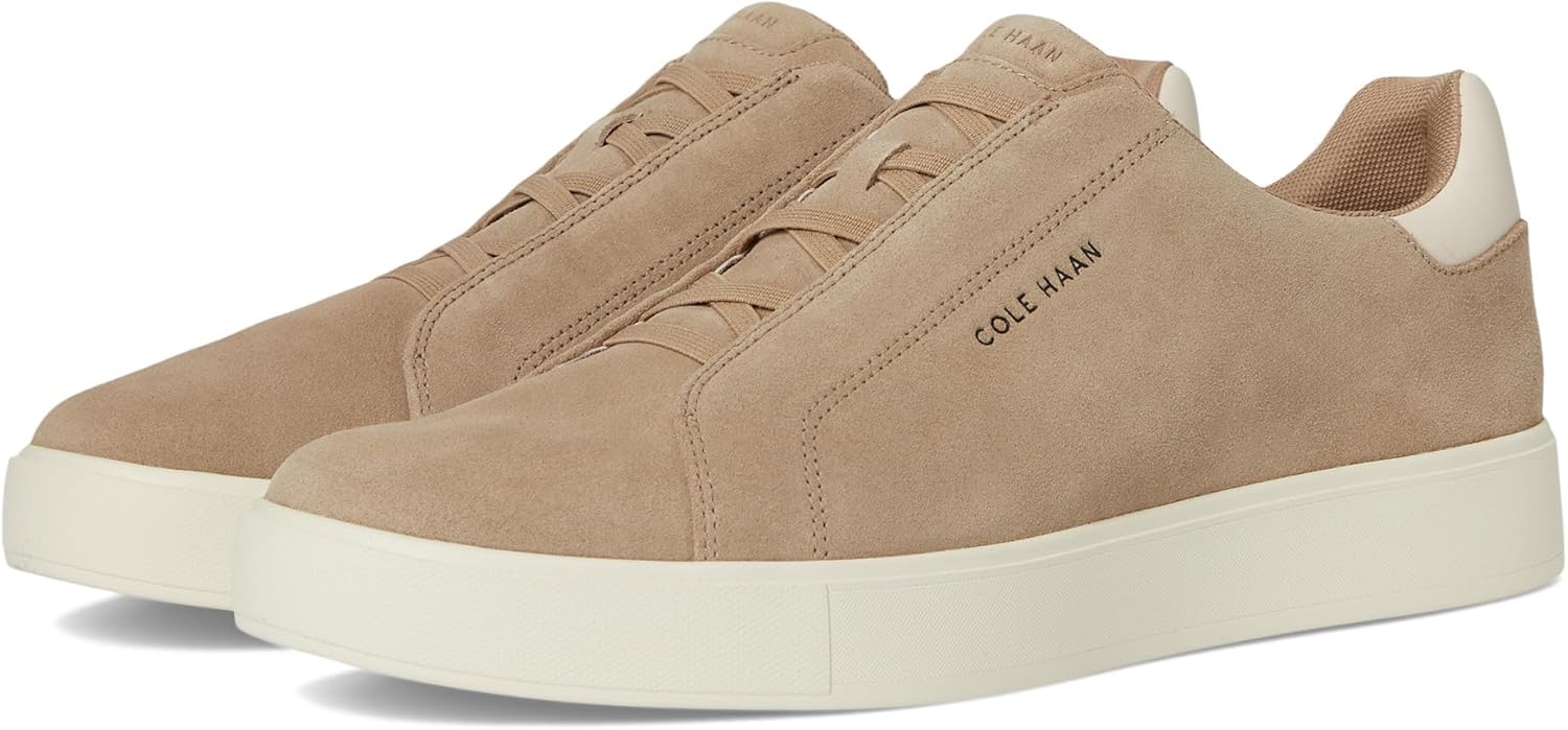 Men's Grandpro Luxe Slip-On Sneakers, Birchbeige Suede/Ivory, 10.5-M US