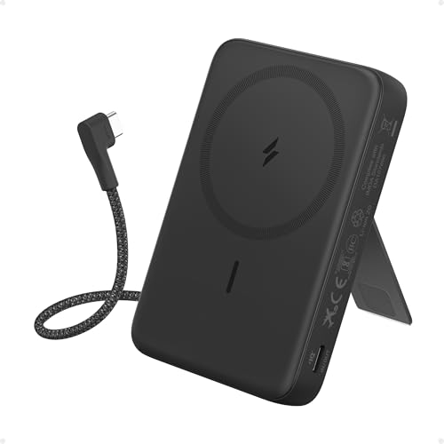 Anker Zolo Magnetic Power Bank,10,000mAh Magsafe Portable Charger | MagSafe-Compatible Battery Pack with 30W Max Wired Fast Charging, Skin-Friendly and Durable Design for Travel