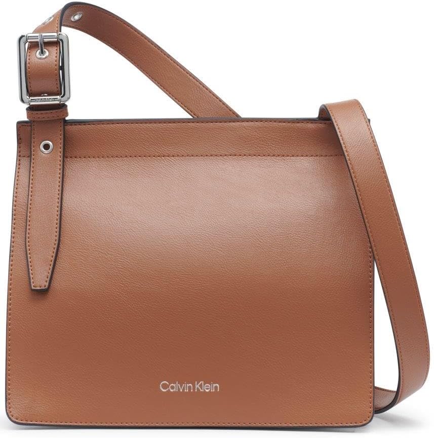 Calvin Klein Havana Novelty Organizational Crossbody, Caramel Solid, One Size