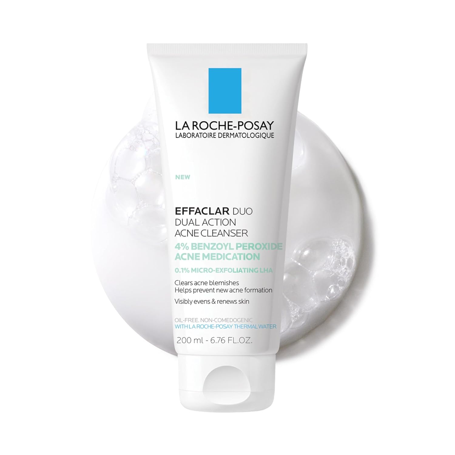La Roche-Posay Effaclar Dual 4% Benzoyl Peroxide Acne Face Wash 6.76oz