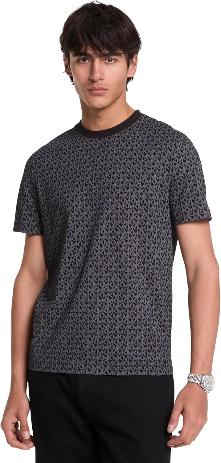 Michael Kors Men's MK Signature T-Shirt, Black, M