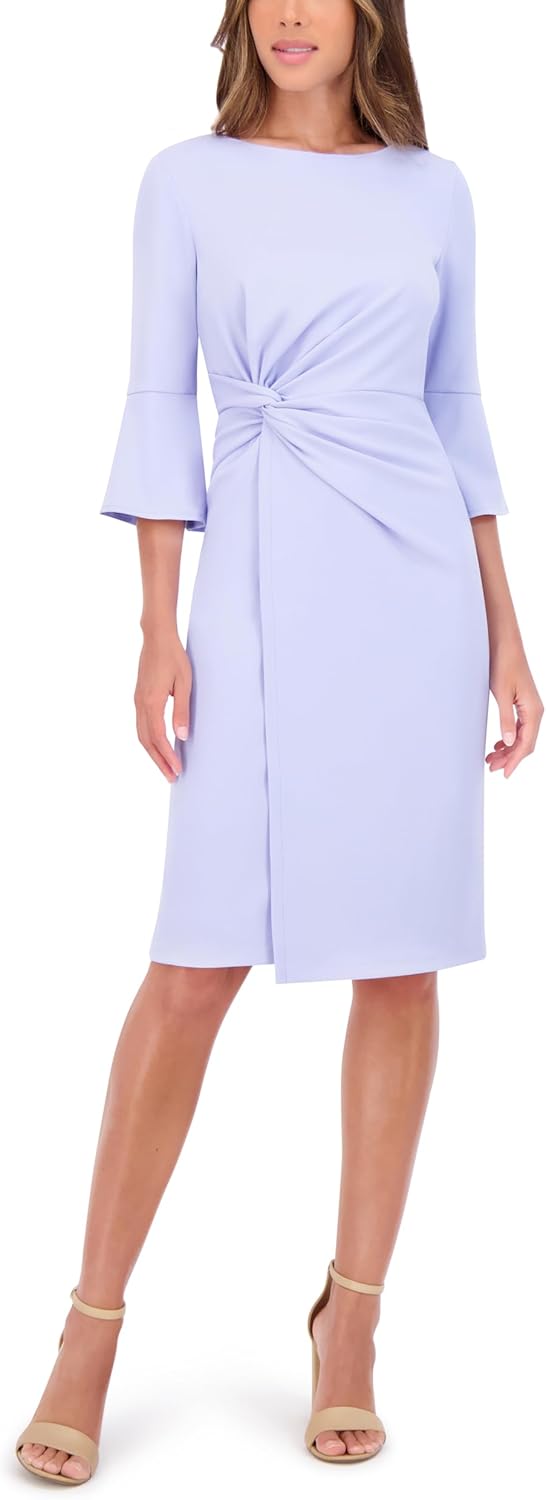 Women's Dresses Belle Sleeve Midi Dress, Lt Blue, 10