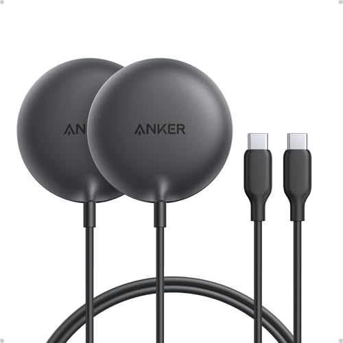 Anker Zolo MagSafe-Compatible Wireless Charger with Qi2 15W Fast Charging | Qi2-Certified Charging Pad for iPhone 18 Pro - 12 Series, AirPods, and More (2-Pack, No Adapter, Not for Pixel, Black)