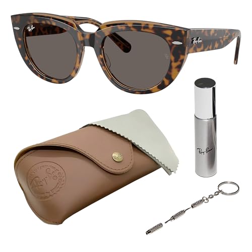 Ray-Ban RB2286 Square Shape Non-Polarized Sunglasses for Women – Includes Official Rayban Eyewear Kit – Ideal Formal & Casual Wear Sunglasess – Dark Grey Lens