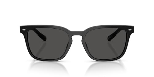 Brooks Brothers BB5057U Universal Fit Sunglasses, Black/Dark Grey Solid, 57 mm