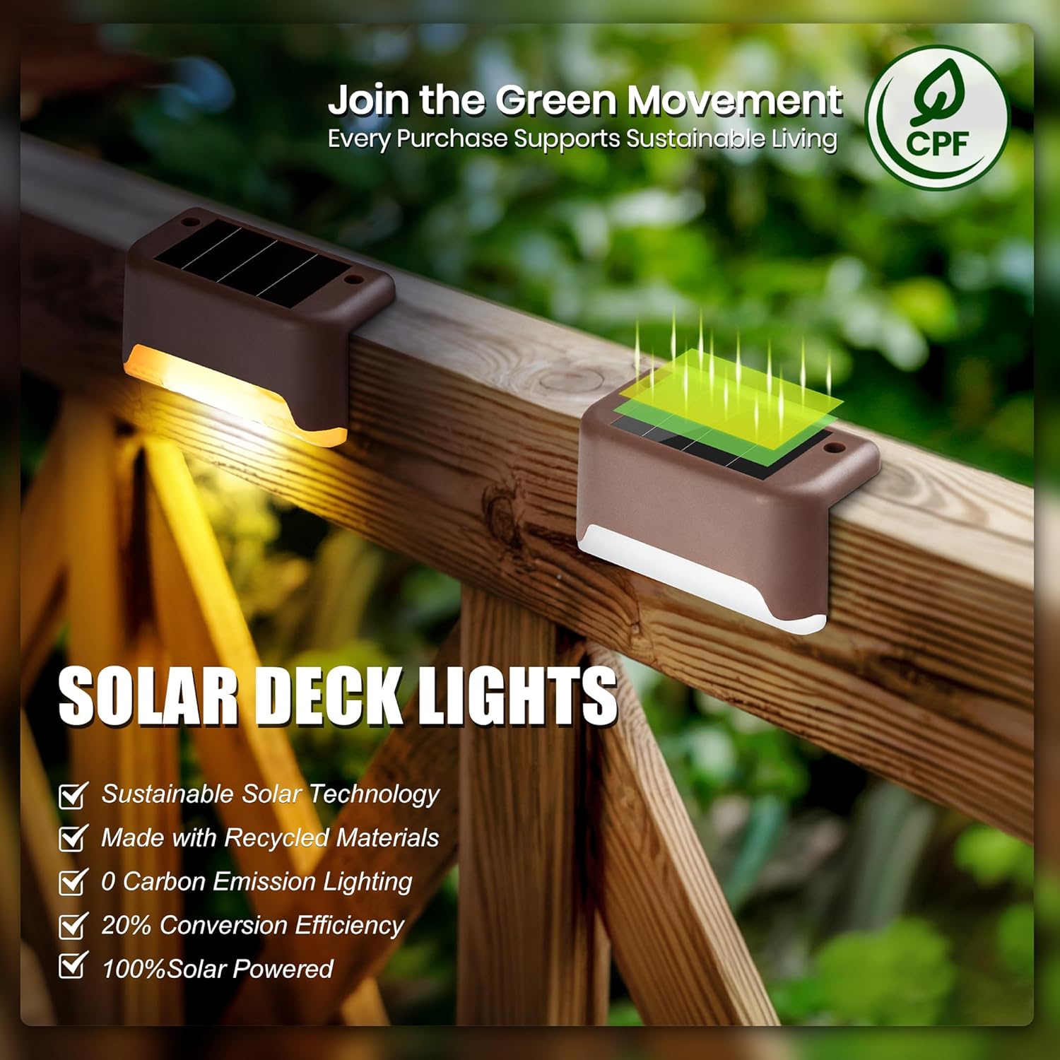 SOLPEX Solar Deck Lights Outdoor 24 Pack,Step Light Waterproof,Warm White