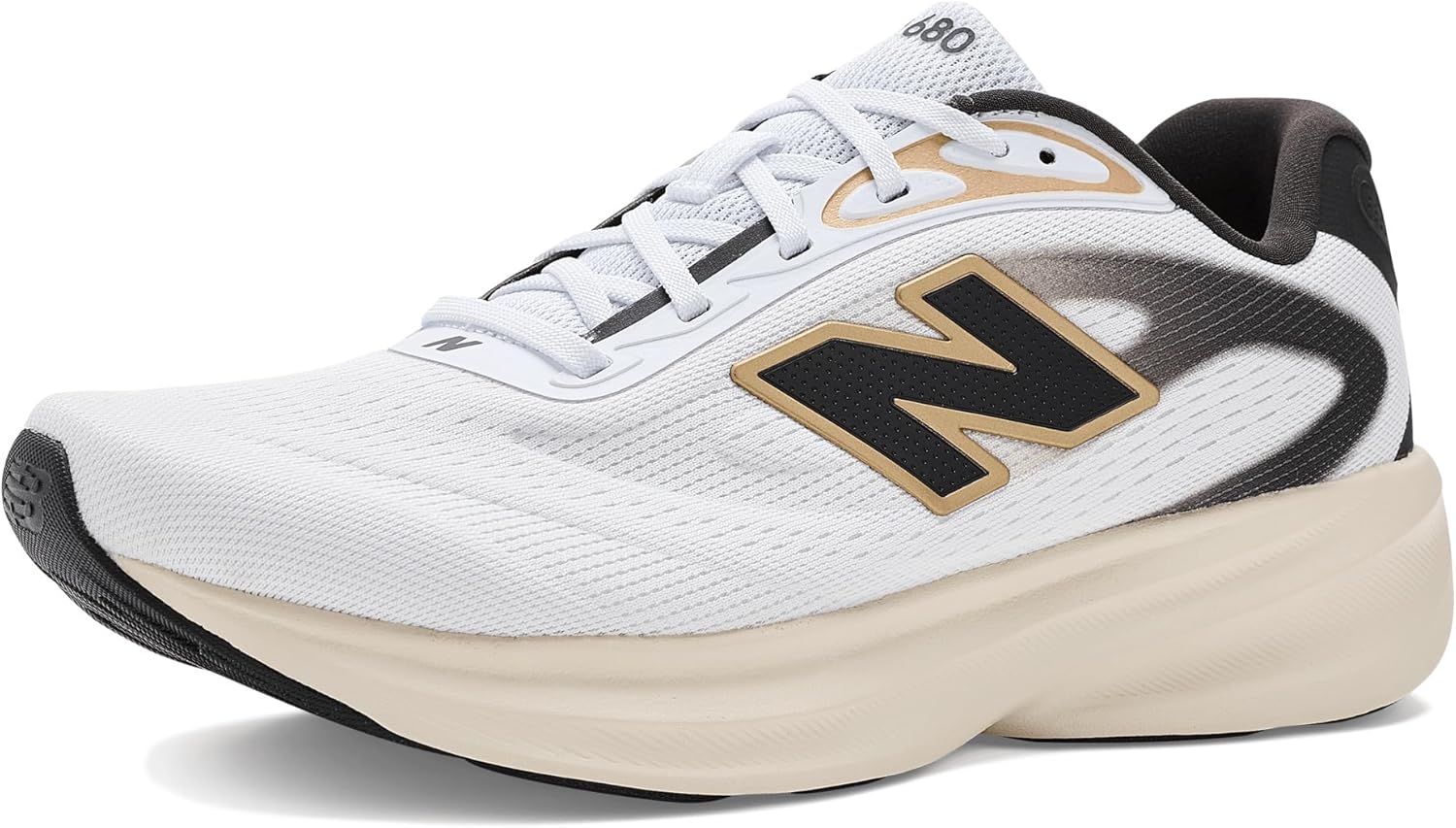 New Balance Women's Fresh Foam 680 v9 Running Shoe, Nb 103 White/Faded Black, 9