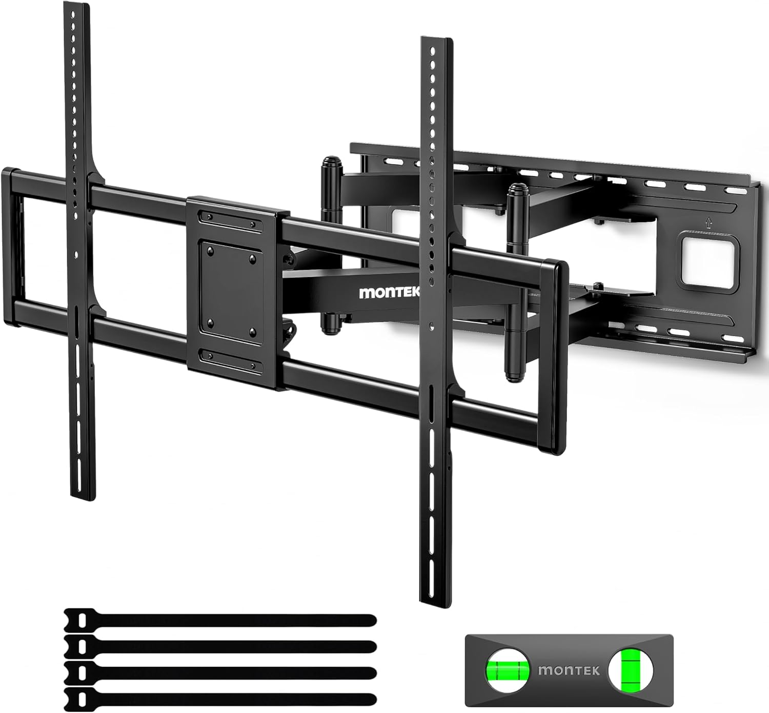 Heavy Duty XXL Full Motion TV Wall Mount for 60-120 inch Extra Large TVs, Holds 265 lbs, Max VESA 900x600, 27.7" Extension, Swivel & Tilt, Preassembled, Fits 12–24" Studs, LED/LCD/OLED 4K/8K