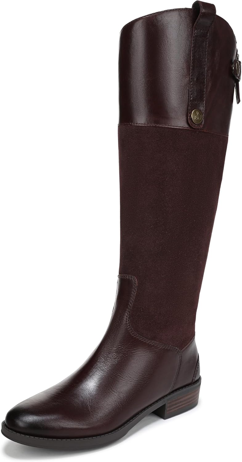 Sam Edelman Women's Penny Equestrian Boot Spiced Pecan Wide Calf