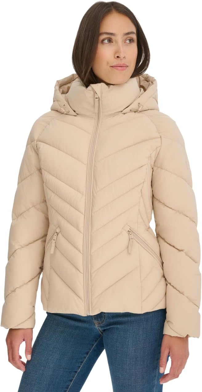 Tommy Hilfiger Women's Every Day Lightweight Packable Coat, Chino, Medium