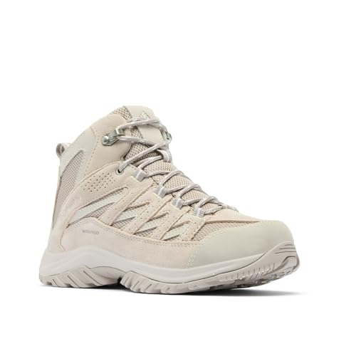 Columbia Women's Crestwood Mid Waterproof, Soft Taupe/Sea Salt, 10