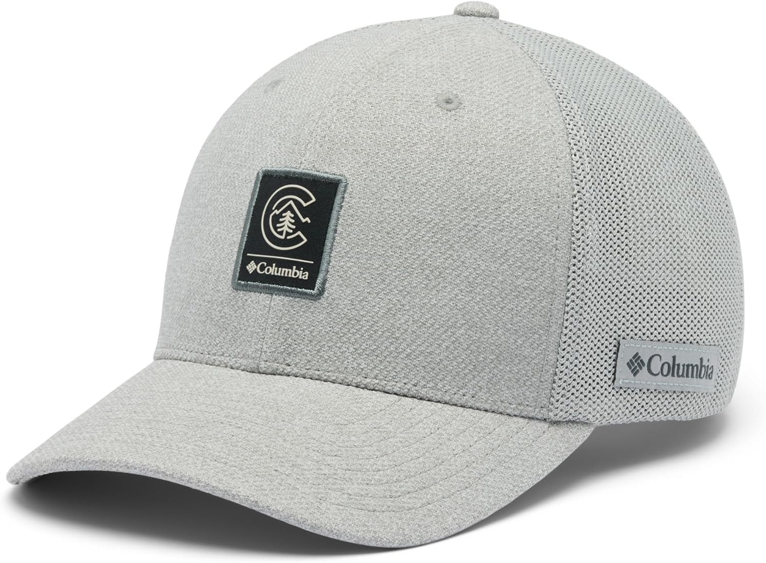 Columbia Unisex Mesh Ball Cap, Columbia Grey Heather/Columbia C-Tree, S/M