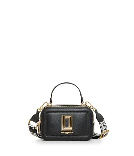 KARL LAGERFELD Paris Women's Simone Crossbody Bag, Black, One Size