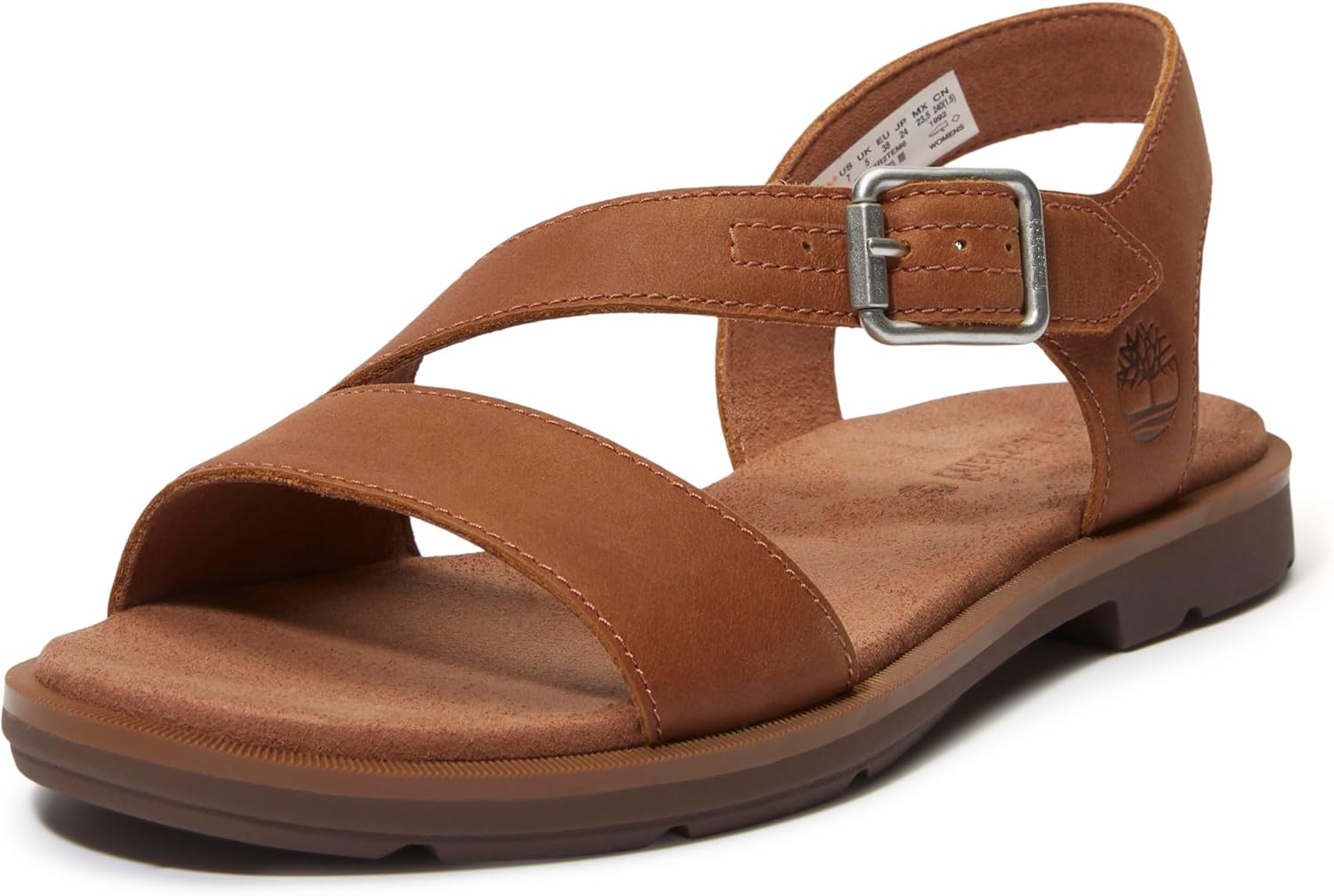 Timberland Women's Calista Bay Backstrap Sandal, Rust Full Grain, 8 M US