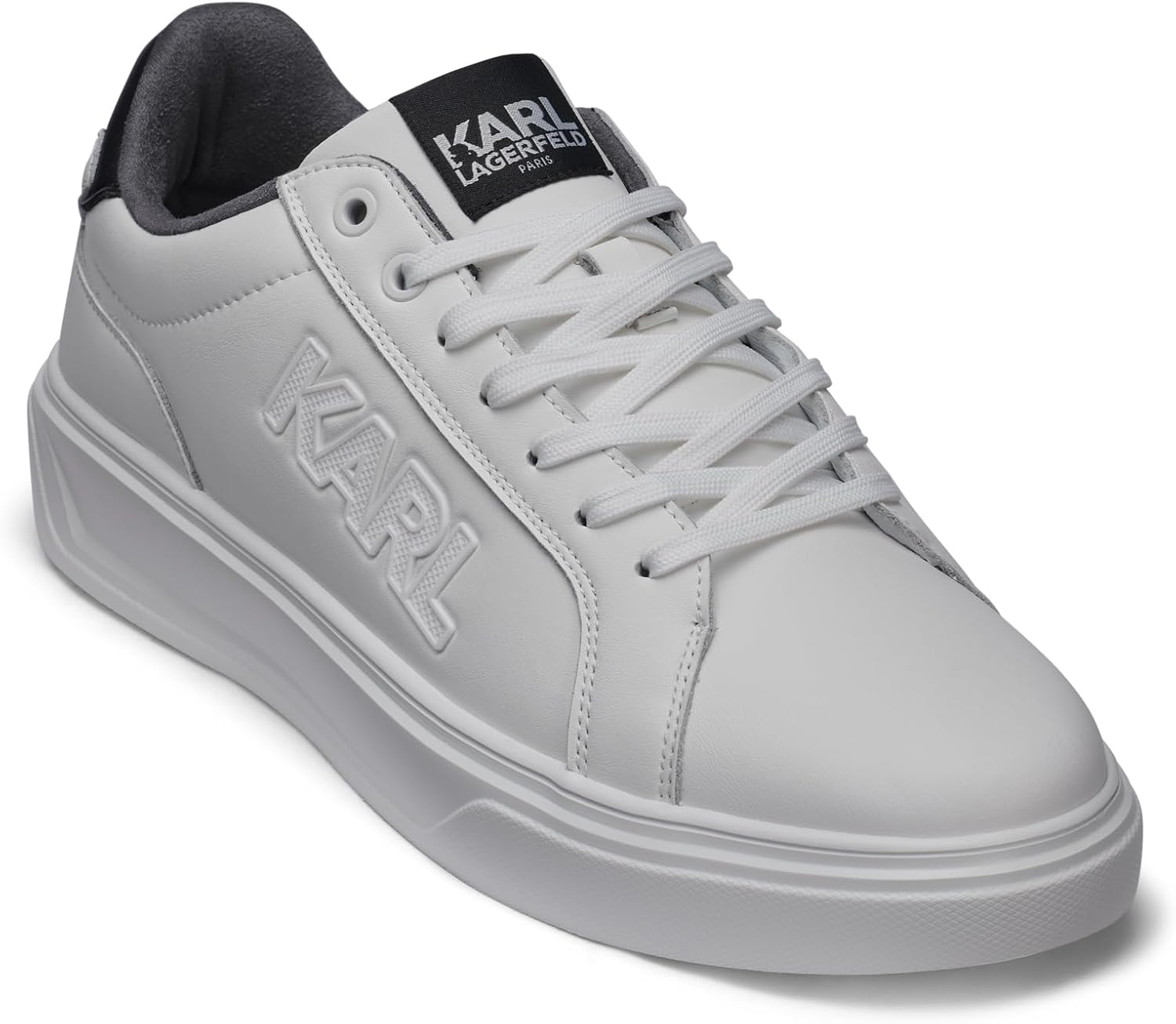 KARL LAGERFELD Paris Men's Sneaker, White, 11