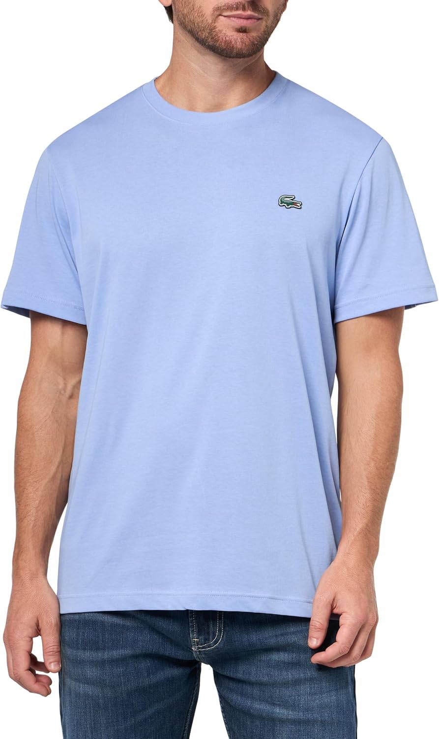 Lacoste Men's Short Sleeve Pima Jersey Crew Neck Tee