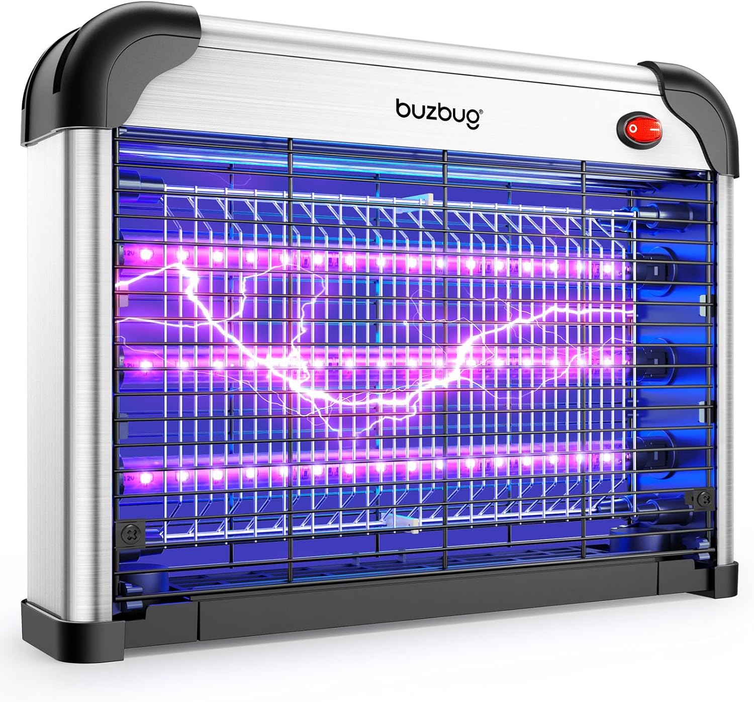 Buzbug LED Bug Zapper Indoor, 3800V High-Voltage, 3 LED Bulbs Up to 50,000 Hours, Electric Mosquito Zapper, Fly Trap Mosquito Trap, Fly Killer Fly Zapper -MA009