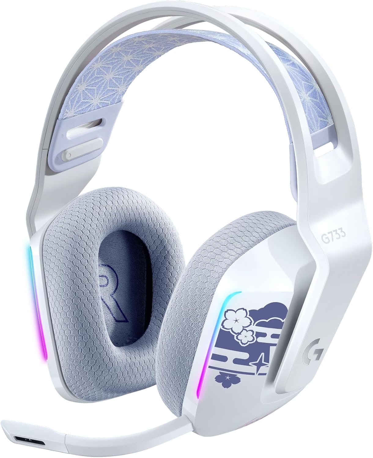 G733 Lightspeed RGB Wireless Gaming Headset with Suspension Headband, Kamisato Ayaka Special Edition, LIGHTSYNC RGB, Blue Voce mic Technology and PRO-G Audio Drivers
