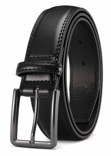 CHAOREN Men's Leather Belt - 1 3/8" Dress Belt for Business & Casual Wear | Reinforced Stitching, Classic Style, Comfortable Fit, Gift-Boxed, Pairs with Suits, Slacks and Jeans