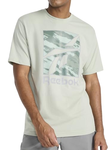 Men’s Box Short Sleeve T-Shirt, Standard Fit, Soft Lightweight Cotton-Poly Fabric, Desert Sage, Large