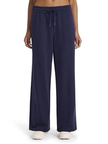 Reebok Women’s Tonal Wide Leg Sweatpant, Standard Fit, 30” Inseam, Midweight Cotton-Poly Fabric, Vector Navy, Large