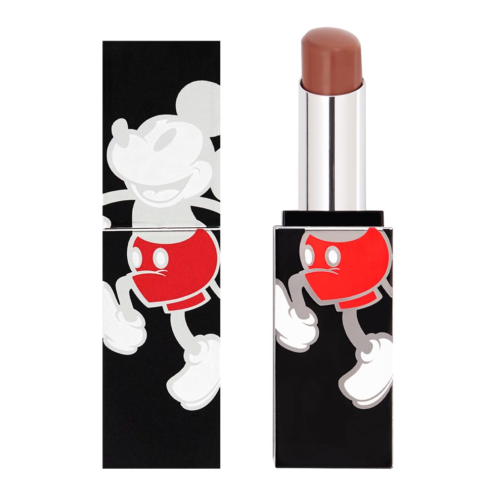 Disney x House of Sillage Beauty Diamond Powder Lipstick, Playful Nude – Limited-Edition Beige Nude Refillable Lipstick with Collectible Case, Satin Finish, Diamond Powder & Vitamin E, Made in Italy