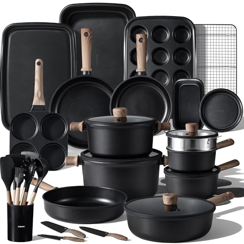 CAROTE 44pcs Pots and Pans