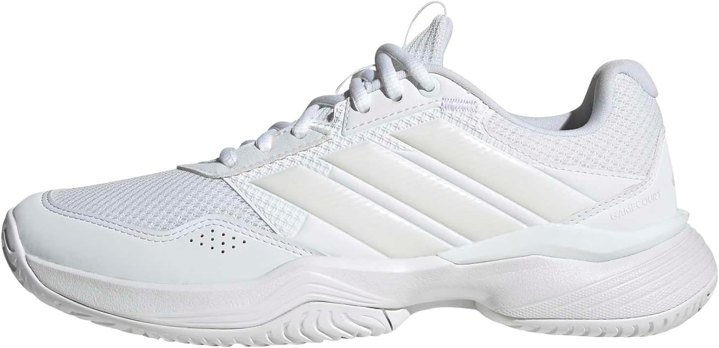 adidas Women's Gamecourt 3 All Court Tennis, WhiteZeroMetallicWhite, 7
