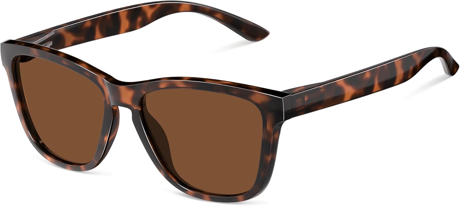 Reglaaly Polarized Sunglasses for Women Trendy Womens Sunglasses Classic Retro Designer Sun Glasses UV Protection Shades, Tortoise/Brown Lens