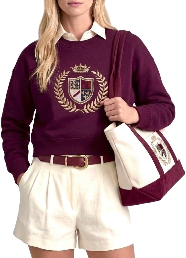 Lauren Women clothing outfit tops school university Sweater,nice with blouse Oxford linen Striped polo button down Shirts,t shirt for polo Ralph Bear,Tote fits organizer Tommy mujer Hilfiger bag bolsa