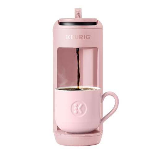 Keurig K-Mini Mate Single Serve K-Cup Pod Coffee Maker, Pink Sands | Brews Up to 12 oz Cup, Compact Portable Coffee Machine for Small Spaces, Great for Dorms & Offices
