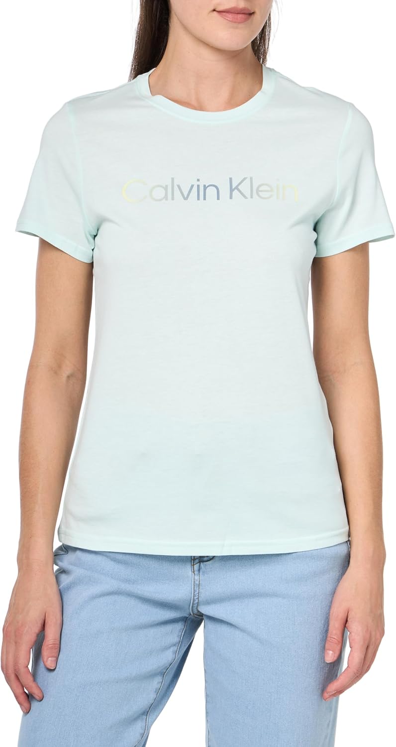 Calvin Klein Women's Performance Cotton Modal Graphic Logo Tee