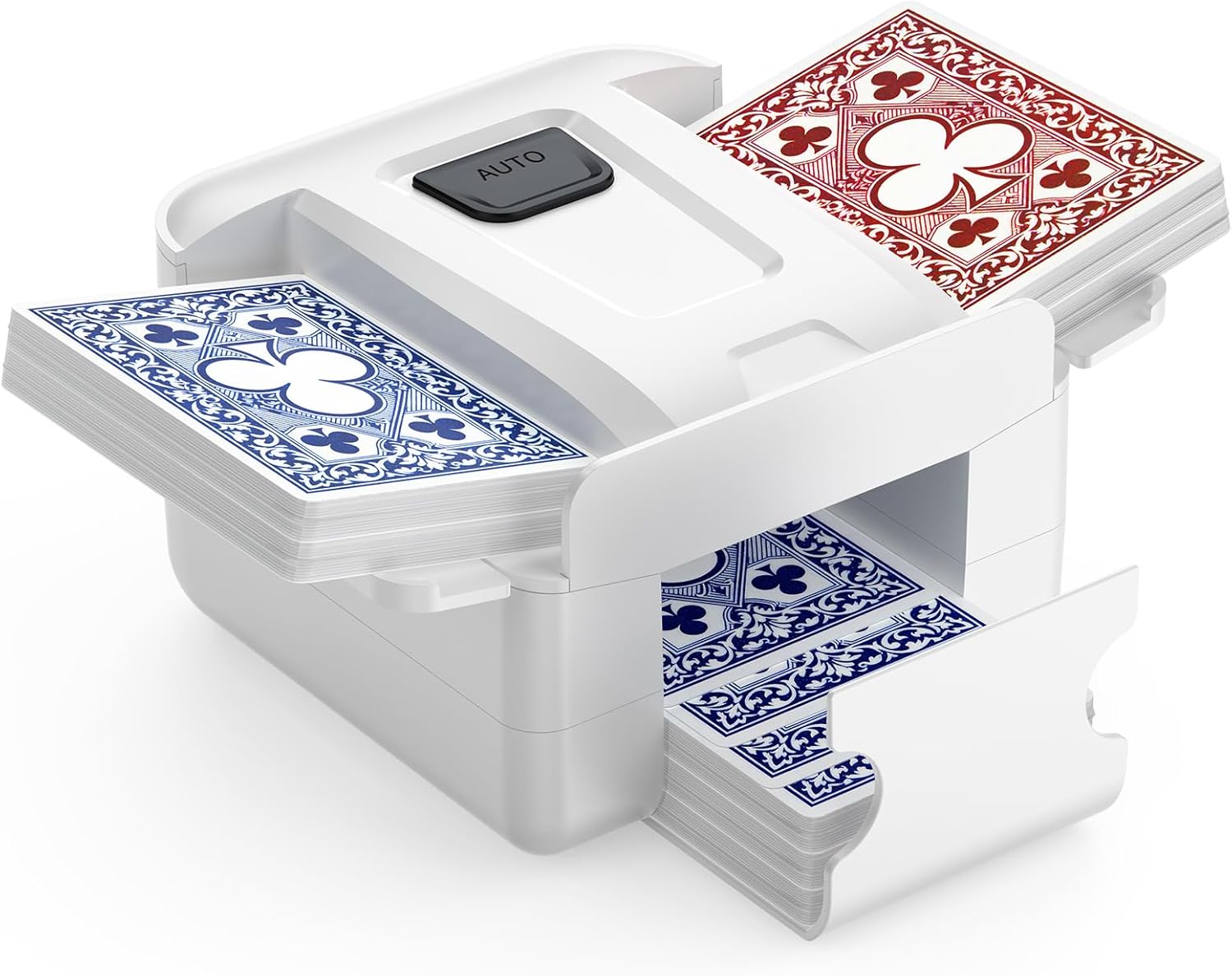 Automatic Card Shuffler, Electric Shuffling Machine for 1-2 Decks, Low Noise, Rechargeable & Portable Shuffler Machine for Poker, UNO, Blackjack