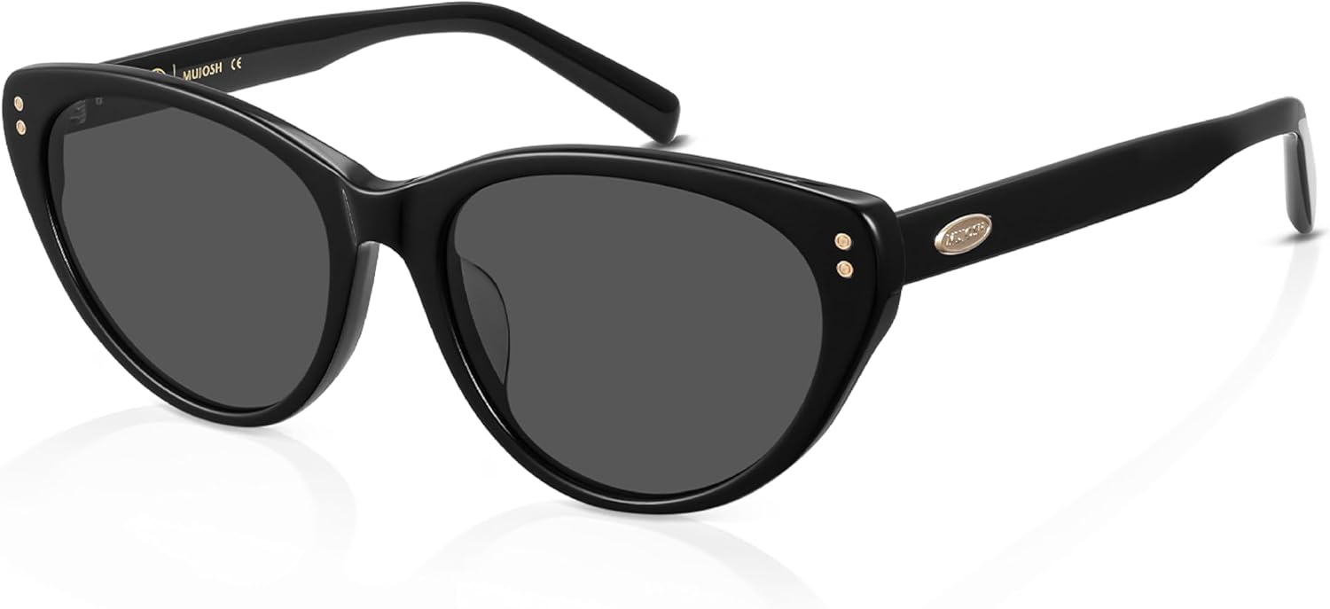 Vintage Cat-Eye Sunglasses for Women, Trendy Acetate Shades, UV Protection Eyewear for Driving, Party, Vacation & Fashion Accessories, Exclusive Eyewear Brand of EssilorLuxottica
