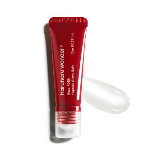 HARUHARU Rose PDRN Peptide Glowy Balm, 0.33 fl.oz, Glossy Clear, Vegan
