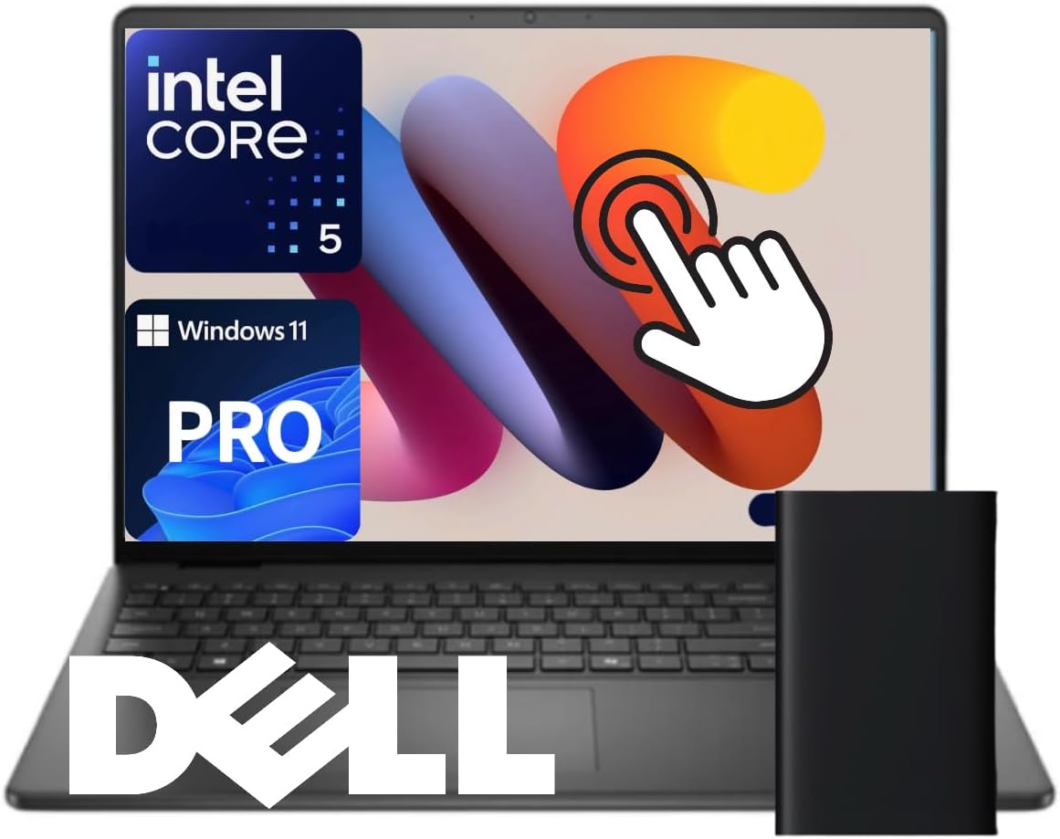 Dell Inspiron 15.6" Touchscreen Business & Student Laptop, 13th Gen Intel Core i5 (Beat i7-1250U), 12GB RAM, 756GB Storage(256GB SSD & 500GB External), Windows 11, Earphone Jack
