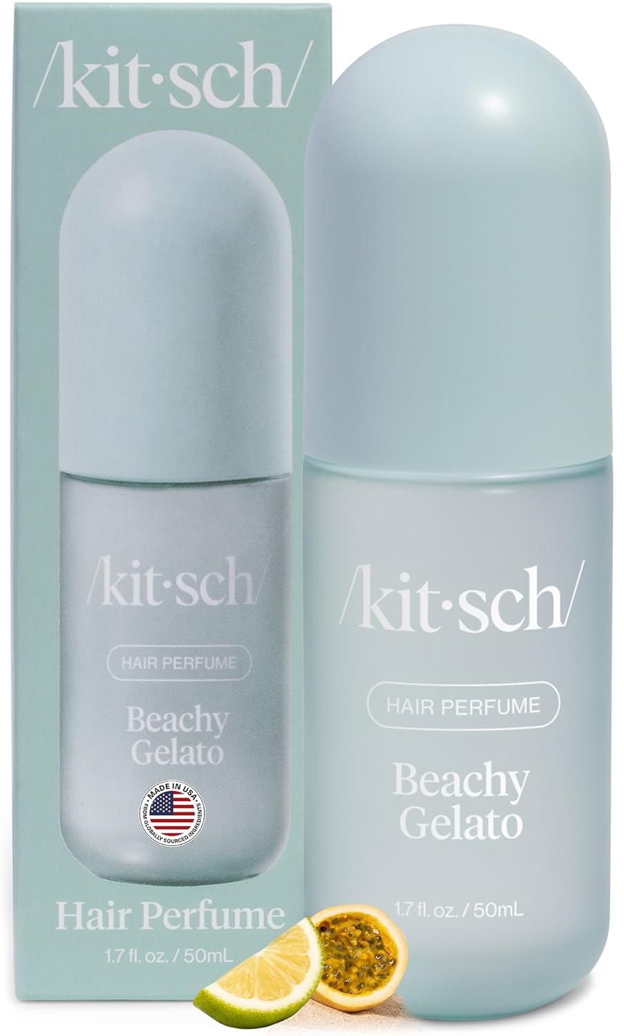 Kitsch Hair Perfume for Women- Beachy Gelato | Clean, Deodorizing & Patented Odor-Eliminating Technology Hair Spray & Body Mist- Freshen Hair, Body & Pillows- Tropical Citrus, Vanilla Bean Scent- 50mL