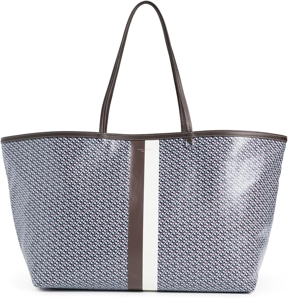 Tory Burch Women's The Racer XL Tote, Blue, One Size