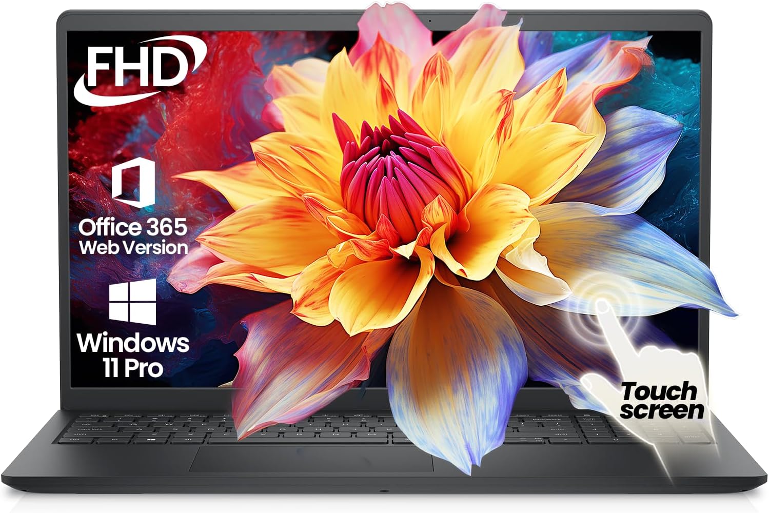 Dell 15 Touchscreen Laptop, Intel 10-Core i5-1334U (Beat i7-1250U) 15.6" FHD IPS Anti-Glare Display Business Laptop, 20GB RAM & 512GB SSD, Lifetime Windows 11 Pro with AI Copilot