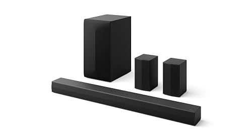LG S6FTR 5.1 ch Home Theater Soundbar with Dolby Audio and Rear Speakers | Wireless Subwoofer, Surround Sound, TV Synergy, WOW Interface, AI Sound Pro, HDMI ARC, Bluetooth Streaming, LG Thinq App