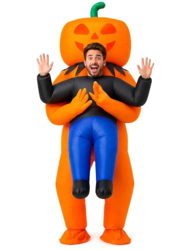 HOPOCO Halloween Pumpkin Monster Inflatable Costume for Adults | One Size Fits Most, Quick Inflation, Blow Up Halloween Costume for Men and Women, for Halloween Parties, Festivals & Cosplay