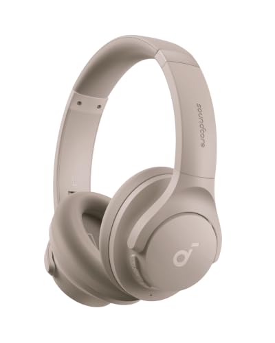 Soundcore by Anker Q20i Hybrid Active Noise Cancelling Headphones, Taupe | Over-Ear, Bluetooth, 40H ANC Playtime, Hi-Res, Big Bass, Transparency Mode, Customize via App, Travel, Home, Office